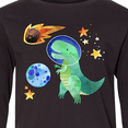 thumbnail image 4 of Inktastic Tyrannosaurus Rex Vs. Meteor Fun Space Dinosaur Long Sleeve Youth T-Shirt, 4 of 5