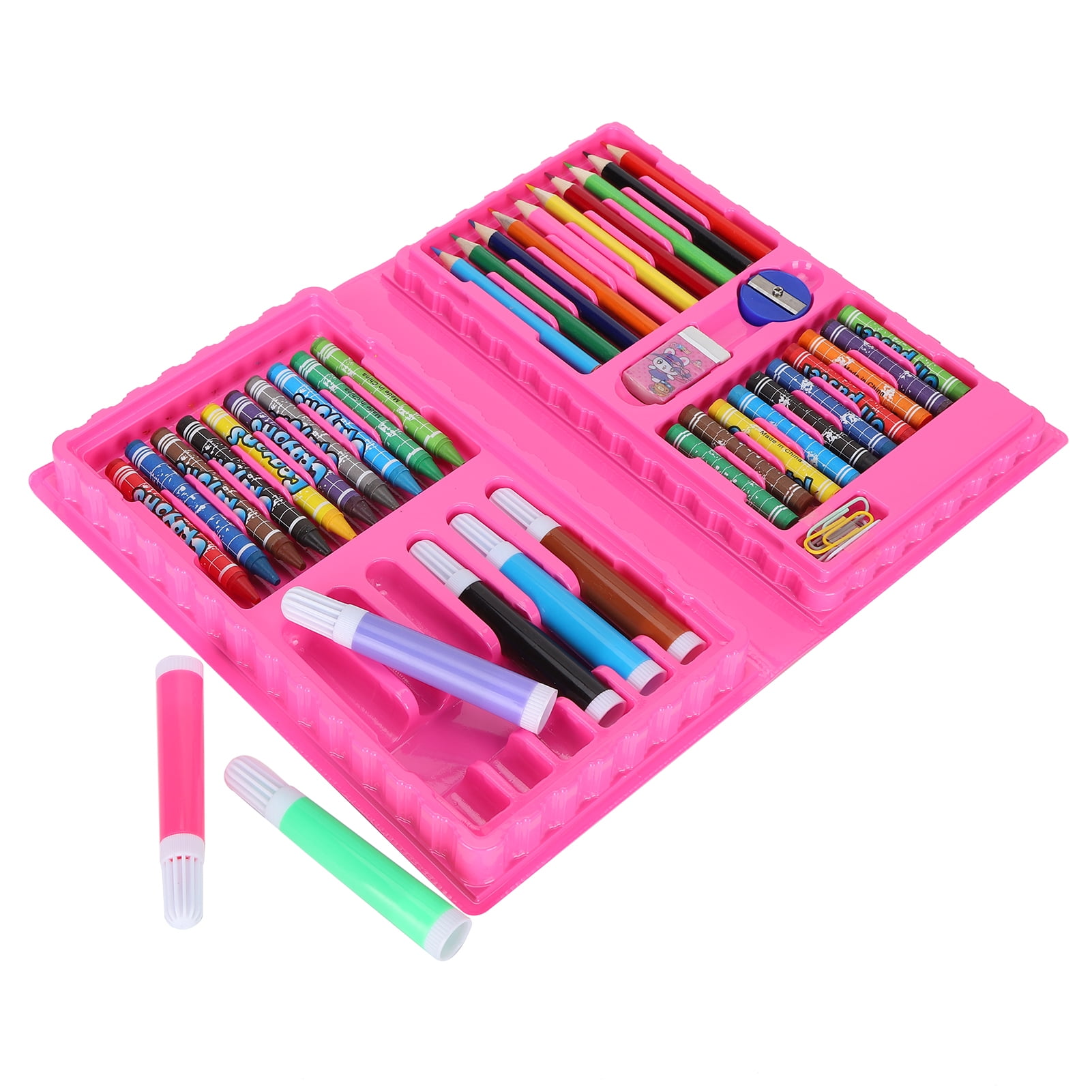  anjanaware Colour Fun Combo Kit, Assorted Items, Gifting  Kit, Drawing Book, Wax Crayons, Pencil, Eraser, Sharpner, Tempera  Colors