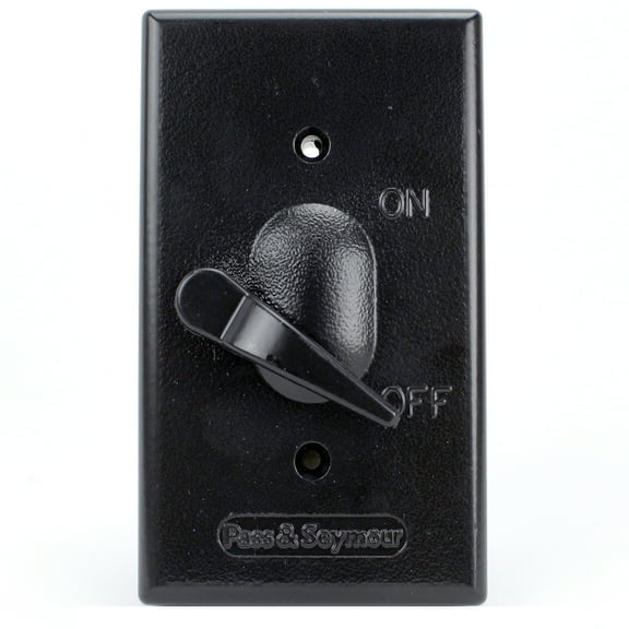 Pass & Seymour Legrand CA1-BLL Vertical Switch Cover w/ Actuator Handle Black (8 Pack)