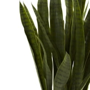 Nearly Natural 35 Sansevieria Artificial Plant in Plastic Planter, Green