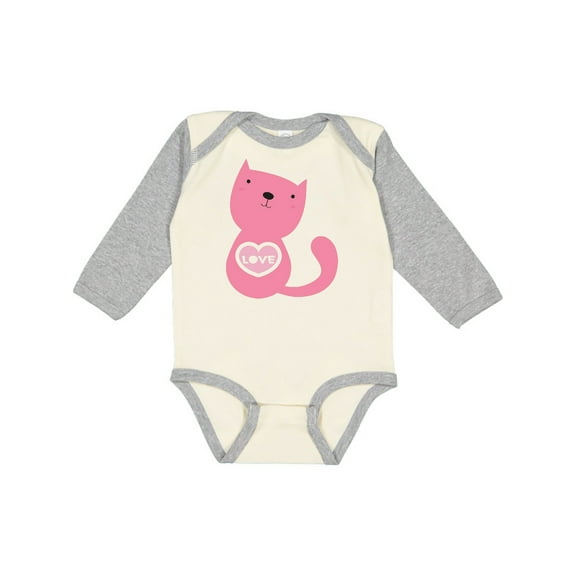 Inktastic Love Cat 2 Boys or Girls Long Sleeve Baby Bodysuit