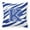 Letter K, variant on Monogram Initial K Tiger Stripe Blue and Orange Fabric Decorative Pillow