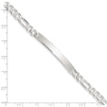 thumbnail image 6 of Auriga Fine Jewelry 925 Sterling Silver Figaro Link Id Bracelet 8 inch for Women, 6 of 6
