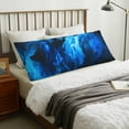 thumbnail image 6 of Naloa Blue Fire Cool Wolf Super Soft 20x60 Body Pillow Case,Long Side Hidden Zipper（PILLOWS ARE NOT INCLUDED）, 6 of 6