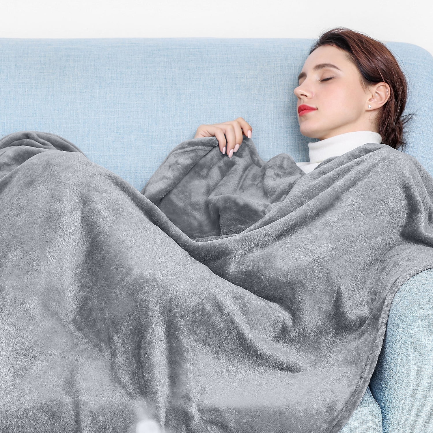 Astarin Throw Blanket, Twin Size Gray Blankets & Throws for Couch/Beds, Fuzzy and Cozy Blanket, 60x80 inches