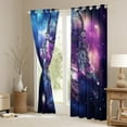 thumbnail image 3 of Castle Fairy Teens Feather Dreamcatcher Curtains Pack of 2 (42x84 Each),Universe Cosmos Curtains Blackout,Bohemian Boho Theme Bedroom Curtains,Lightweight Room Decor, 3 of 6