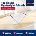 thumbnail image 2 of Leifheit Siena 180 Classic Lightweight Foldable Clothes Drying Rack, Silver, 2 of 9