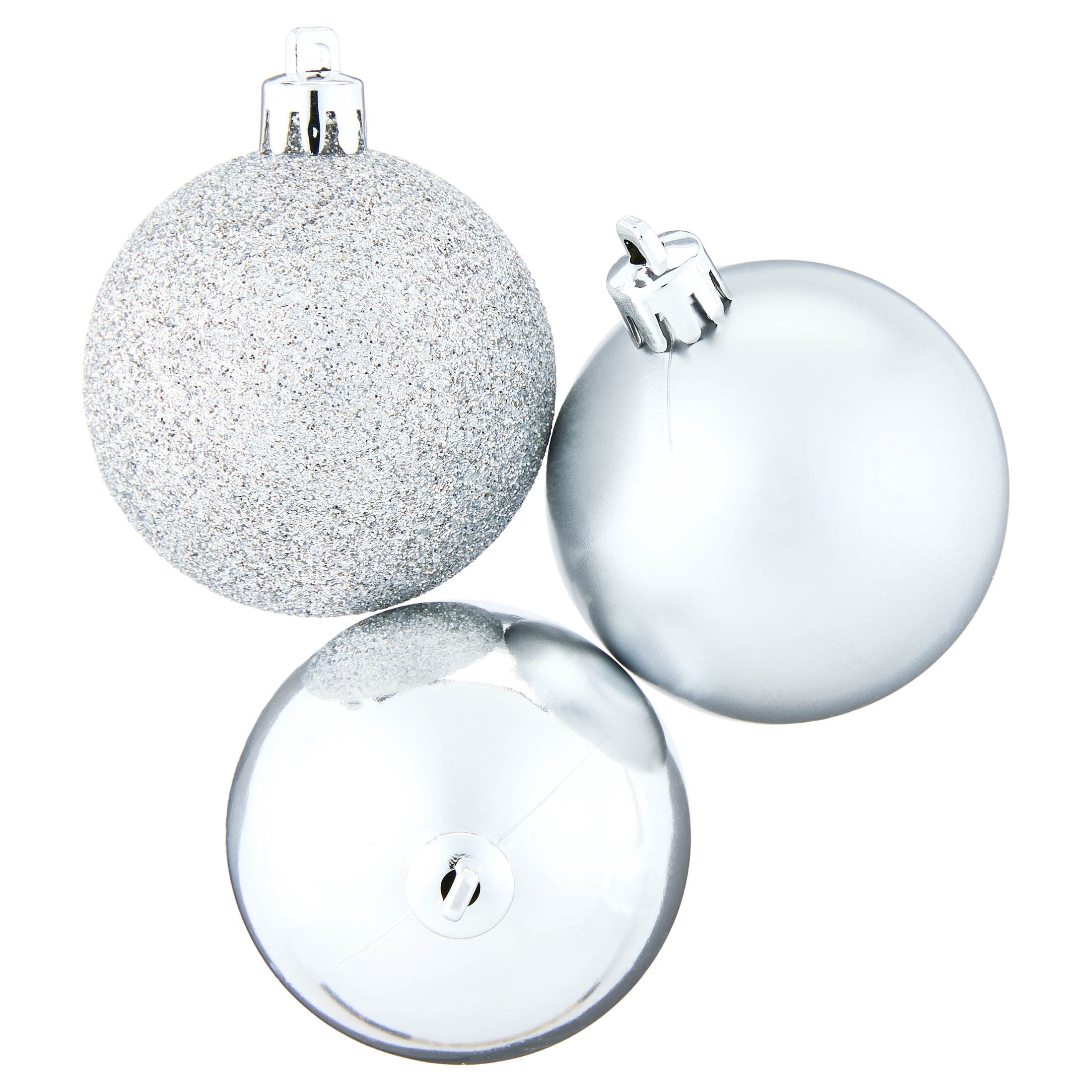 24-Count Silver Ball Shatterproof Christmas Ornaments, 2.8", by Holiday Time