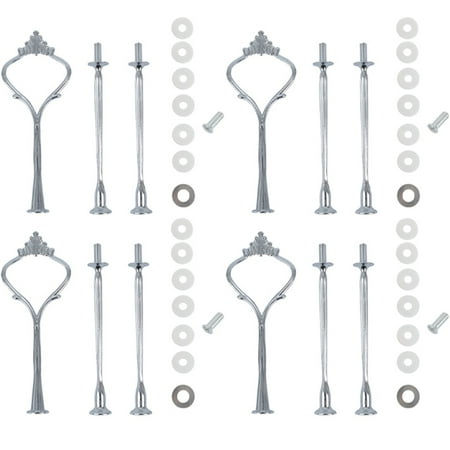 

1/4 Set Multi-Layer Cake Stand Rack 3-Tier Crown Cupcake Dessert Holder Display Tray Fittings Hardware for Wedding Party New