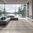 thumbnail image 2 of ODIKA 8'x10' Beige Cream Geometric Plaid Design Washable Area Rug Modern Linear with Subtle Squares Non-Slip Chair-Friendly Mat for Dining Room, Large Office, Lounge, 2 of 7