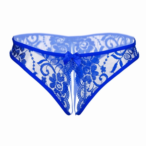 RANJIE Underwear for Women Cute Bragas Panties Lace Word Pants Ladies Briefs Charming Babydoll Women's Lingerie,Blue