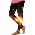 thumbnail image 3 of Lightning Sale BiZtdJrK Joggers for Women Fashion Stars Spaces Printed Yoga Pants Casual High Waisted Workout Tight Full Length Yoga Pants Yellow XL, 3 of 5
