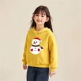thumbnail image 2 of Girls Cozy Hoodie Sweatshirt Festive Holiday Design Pullover, Long Sleeve Crewneck Warm Winter Casual Tops, 2 of 3