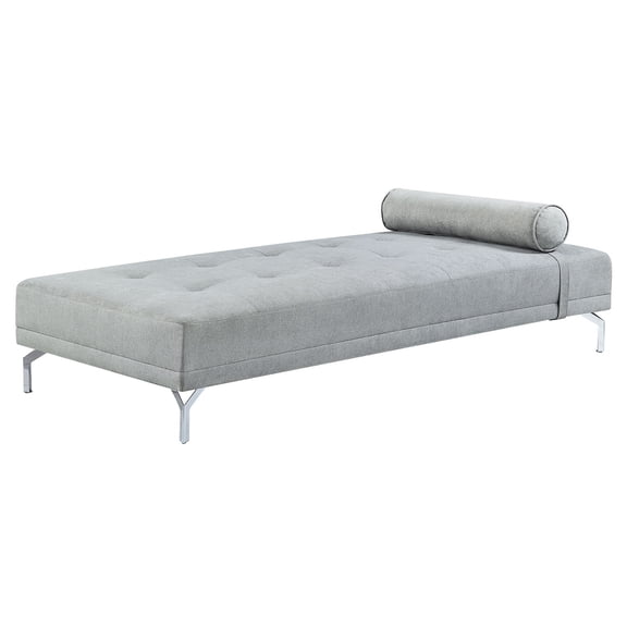 Miekor Furniture Melange Velvet Upholstered Sofa Bed with Pillow, Grey MK6919