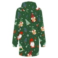 thumbnail image 4 of Tanghaowl Women's Sweatshirt Christmas Print Long Hoodie Casual Hoodie Dress for Holiday Comfort and Style Green M, 4 of 6