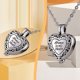 thumbnail image 5 of Collar conmemorativo de recuerdo tallado en corazón de plata Methold, 5 of 6