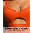 thumbnail image 5 of Asoul One Piece Ribbed Swimsuits for Womens High Cut Padded Monokini Bathing Suit, 5 of 7