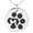 Silver, variant on Stainless Steel Letter M Initial Cat Dog Paws Monogram Engraved Small Medallion Circle Charm Pendant Necklace