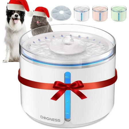 UPC: 0843775118958 | Dogness Cat Water Fountain Ultra Silent Cat Fountain 74oz/2.2L Automatic Water Dispenser for Cats and Small Dogs (White)