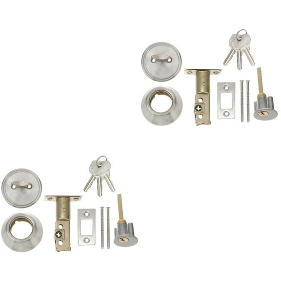 2-Pack Stainless Steel Door Lock Handle Knobs for Outdoor Use, Finish, Easy Installation