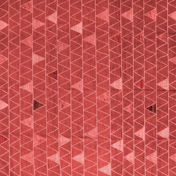 Ahgly Company Indoor Square Abstract Red Modern Area Rugs, 4' Square