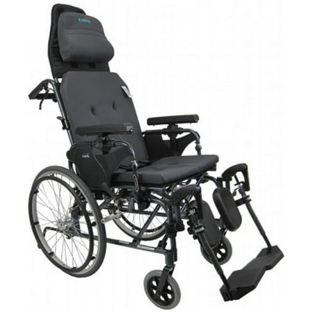 Karman Healthcare MVP502-20W Premium Reclining Wheelchair-Diamond Black
