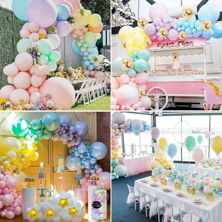 120pcs Multicolor Pastel Balloons Garland Kit Wedding Macaron Rainbow Party  Balloon Backdrop Decoration