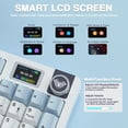 thumbnail image 5 of Restored AULA S98 Pro Wireless Mechanical Keyboard,Smart Screen & Knob,Tri-Mode BT5.0/USB-C/2.4GHz Creamy Keyboard,Pre-lubed Linear Switches RGB Backlit Computer Gaming Keyboards (Refurbished), 5 of 9