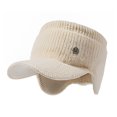 thumbnail image 2 of Women Winter Knitted Hat with Long Brim Thick Windproof Empty Top Ear Keep Warm Beanie Elastic Outdoor Cap Outdoor Peaked Beanie, 2 of 8