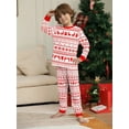 thumbnail image 2 of WIBACKER Kids Christmas Snowflake Pajamas Long Sleeve Holiday Pjs Set Toddler Boys Girls Xmas Jammies 2-14 Years, 2 of 12