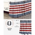 thumbnail image 3 of 4th of July Wrap Around Bed Skirts for Queen Bed 18" Drop,Bed Skirt with Adjustable Elastic Belt Dust Ruffle Bed Valance for Bedroom Hotel Luxury Independence Day Blue Star Red Stripe Bed Frame Cover, 3 of 7
