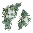 thumbnail image 4 of 2 hojas de flores para boda, flores artificiales, juego de guirnaldas, letrero de boda para Estilo C, 4 of 9