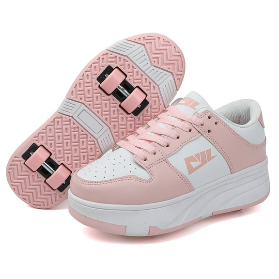 Kids Roller Shoes Sneakers with Wheels - Premium Sport Roller Skate Sneaker for Boys Girls Christmas Birthday Children Show Gift