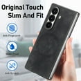 thumbnail image 6 of Decase Case for Samsung Galaxy Z Fold 7, Vintage Magnetic Shockproof Slim Leather Phone Case,Black, 6 of 10