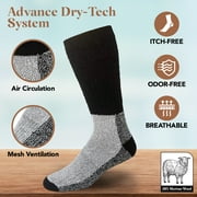 Thermal Socks Merino Wool Socks For Women and Men - 3 Pairs of Extra-Mens Warm Socks, Winter Socks, Hiking Socks, Boot Socks by Debra Weitzner