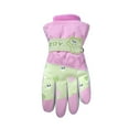 thumbnail image 4 of UngA Kids Winter Gloves Waterproof Snow Ski Gloves Warm Windproof Adjustable Mittens for Boy Girl Outdoor (Pink,6-8 Years), 4 of 5