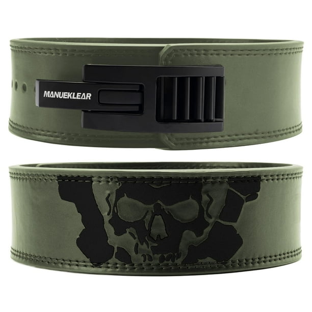 Cinturón de halterofilia MANUEKLEAR verde oliva de 10 mm de grosor