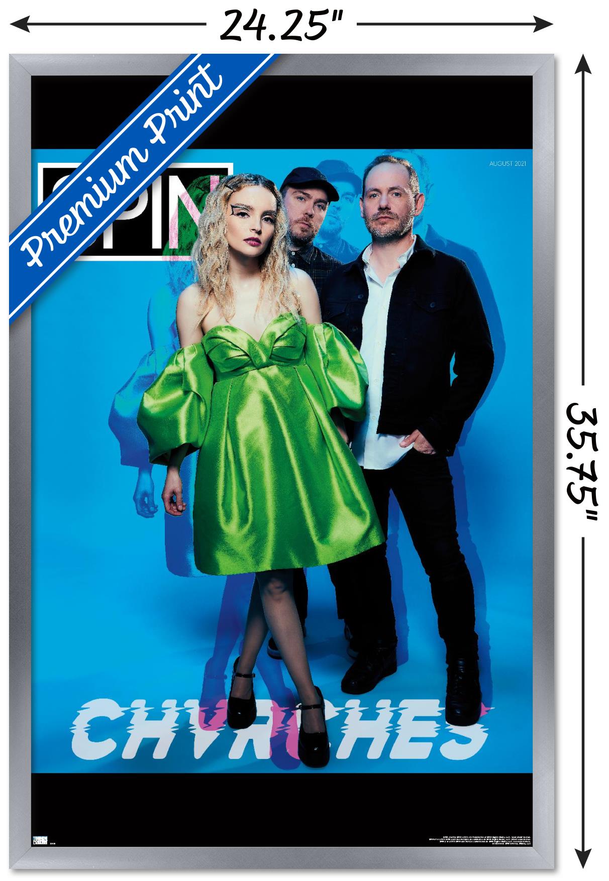 SPIN Magazine - CHVRCHES 21 Wall Poster, 22.375" x 34" Framed