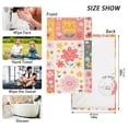 thumbnail image 2 of Flowers in Grids Hand Towel Cotton Bath Towel Large Face Towels Absorbent for Bathroom Home Hotel, 2 of 7