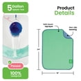 thumbnail image 6 of Improvia Washable Bed Pads for Incontinence, Waterproof Reusable, 18 x 24 in, 2-Pack (Green & Blue), 6 of 8