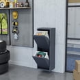 thumbnail image 4 of CK 2 Door 13'' Metal Multipurpose Storage Cabinet - Dark Gray, 4 of 4