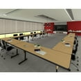 thumbnail image 3 of Correll 3/4" High Pressure Folding Seminar Table with Panel Leg in Gray Granite, 3 of 20