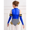 thumbnail image 6 of Mufeng Kids Girls Drum Band Outfits Trapeze Showman Pretend Play Outfit Sparkle Sequins Dance Bodysuit Navy Blue 16, 6 of 7