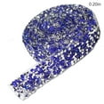 thumbnail image 4 of Tssuoun Bling Stickers Glitter Rhinestone Chain Resin Crystal Decoration Applique Craft Fix Decor Beads Hot Melt Drill Strip Silver Royal Blue 1  0.5cmWidth, 4 of 6