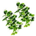 thumbnail image 3 of 2pcs Artificial Vine Morning Glory Hanging Foliage Home Vine Home Decor Decor Simulation Vine Plant white, 3 of 9