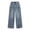 YE-Blue, variant on mgoYE Girls Baggy Jeans Size 10-12 Girls Cute Wide Leg Flared Jeans Kids Oversized Elastic Waist Paper Bag Pants with Pockets Ripped Jeans for Girls |Blue,10-12 Years