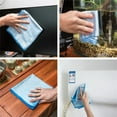 thumbnail image 5 of Microfiber Glass Cleaning Cloths,5 PC Microfiber Cleaning Cloth,Clean Mirror Cloths - Quickly Clean Windows, Windshields, Mirrors, and Stainless Steel,15.7 X 23.6 in,Blue, 5 of 7