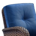 thumbnail image 2 of POCASSY Outdoor Swivel Lounge Patio Wicker Chairs with Side Table, All Weather Wicker Rattan Swivel Rocker for Outside, Brown/Blue, 2 of 6