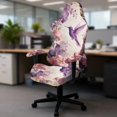 thumbnail image 5 of Whosucclay Hummingbird Flower Print Gaming Chair Slipcover with Armrest Covers Universal Easy to Install Stretch Seat Chairs Cover for Computer Reclining Racing Gamer Chair Protector, 5 of 8