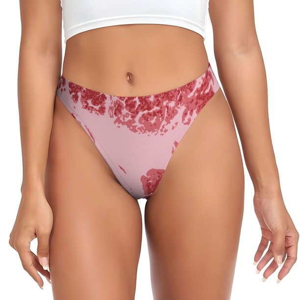 Balery Striped Meat Tangas de Algodón para Mujer con Estampado – Ropa Interior Sexy, Transpirable, G-string-4X-Large